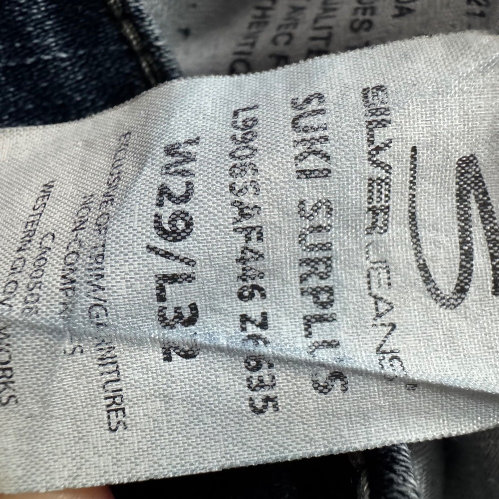 Silver Jeans Suki Surplus Dark Wash Bootcut Jeans W29 L32 L9906SAF446 - Picture 2 of 10
